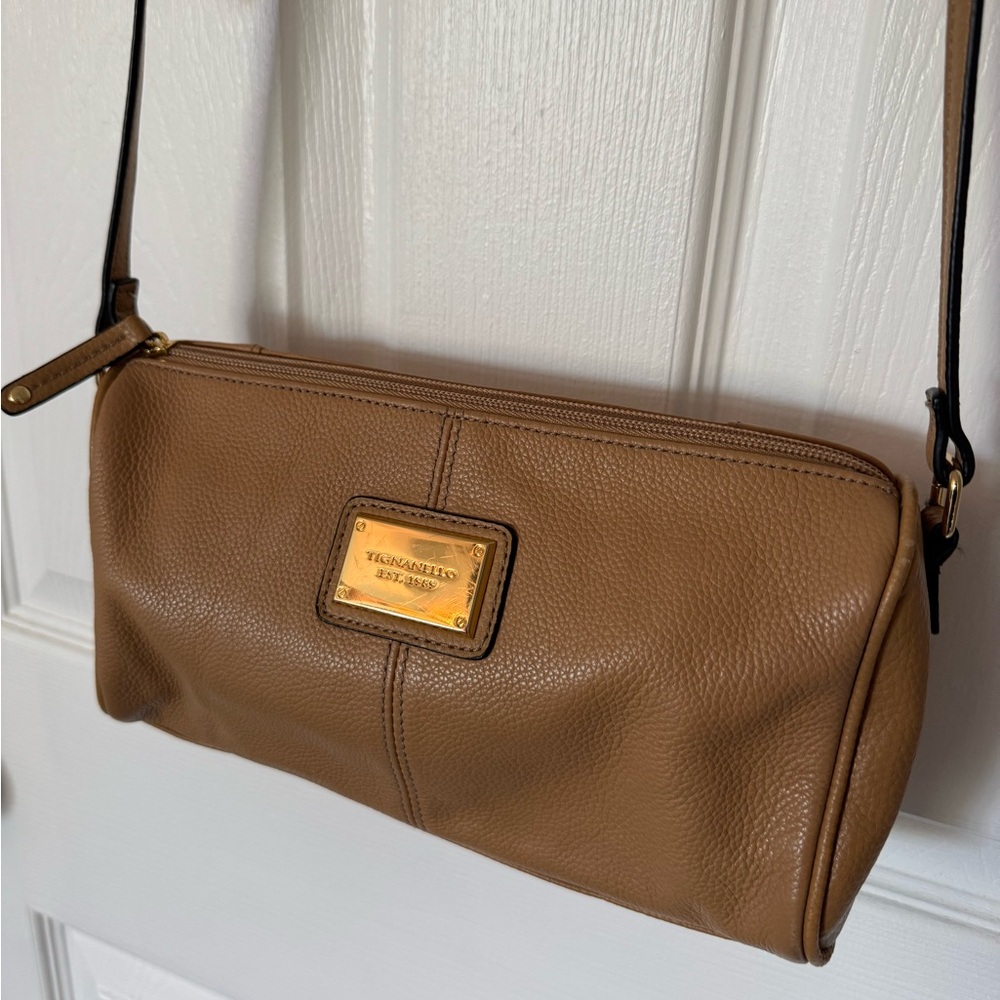 Tignanello Brown Leather Crossbody Bag